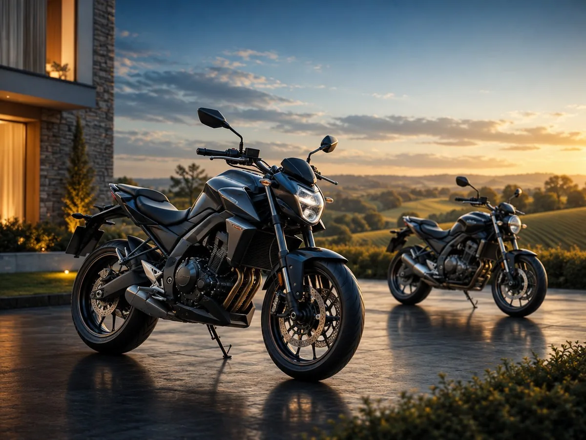 Motocicletas ao pôr do sol, consórcio de motos em Ponta Porã e Mato Grosso do Sul